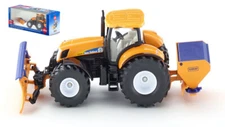 New Holland Tractor W/Snow Shovel And Spreader 1:50 Model SIKU