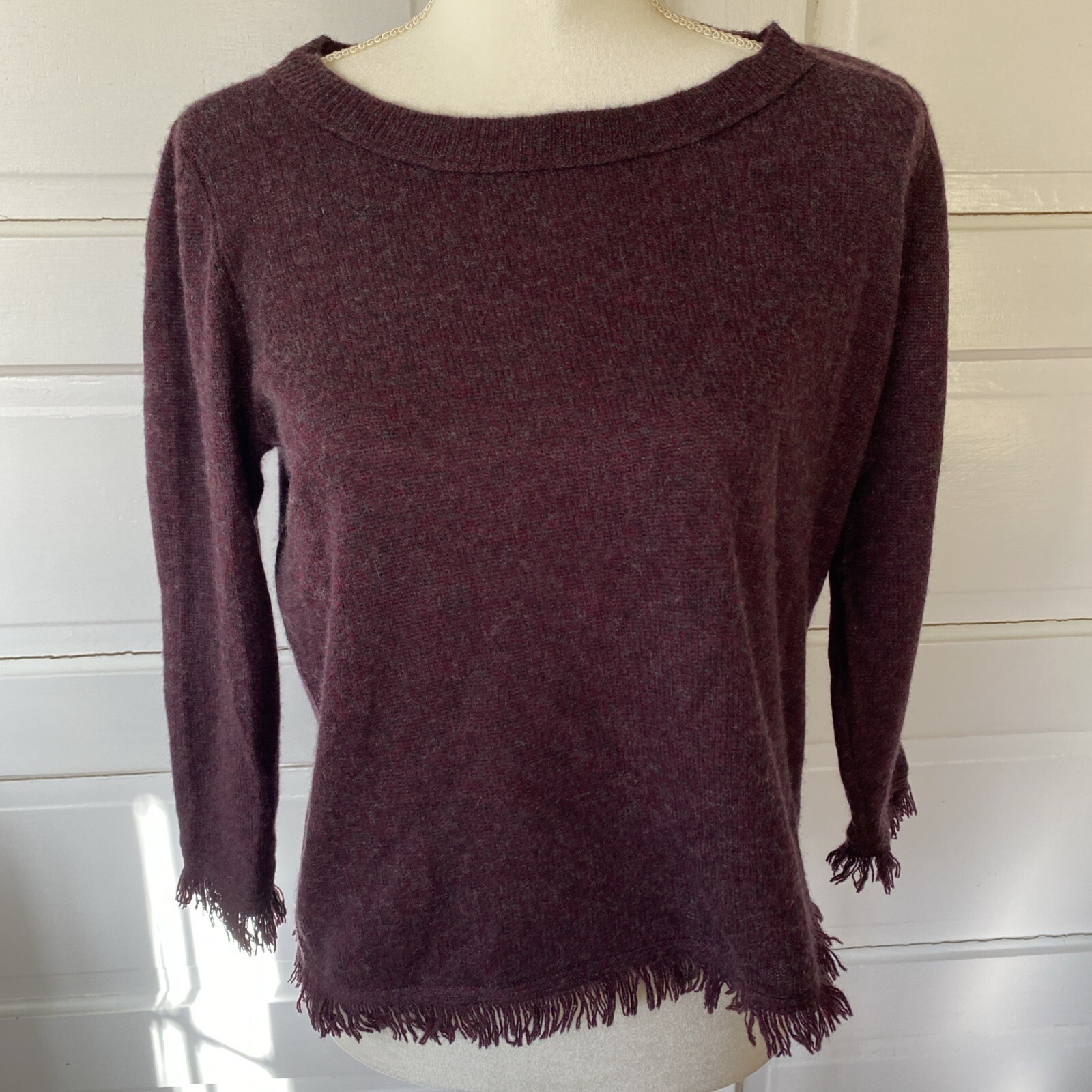 Repeat Silver Edition Maroon Cashmere Sweater-38/S - image 1