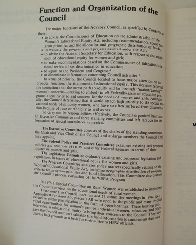 National Advisory Council on Women's Educational Programs Annual Report 1976 - Picture 4 of 5