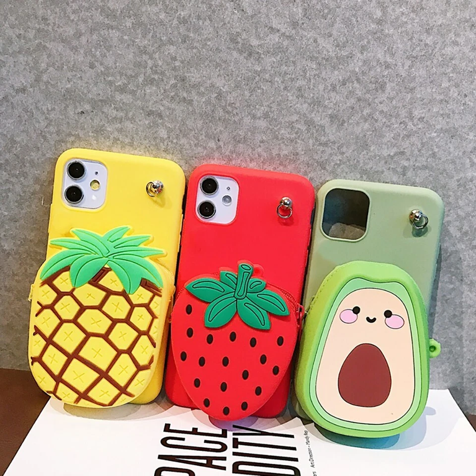 Para Samsung S7 S8 S9 S10e S20 s21+ Cartera 3D Dibujos Animados Estuche Suave Billetera Teléfono Cubierta Foto 2 de 4