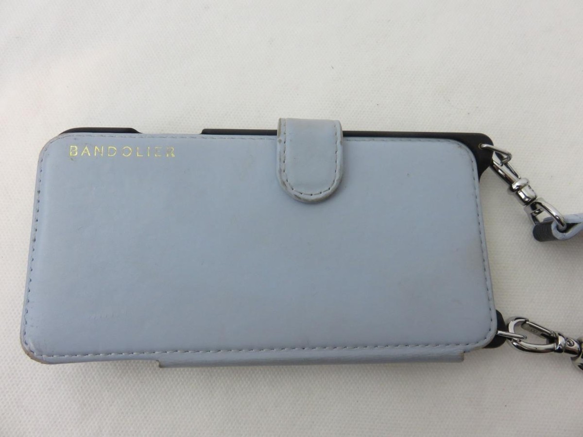 Bandolier IPhone 10 XS Max Crossbody Case Blue Leather Magnetic