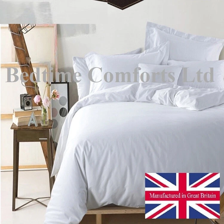 BEDTIME COMFORTS 3/4 SMALL DOUBLE SIZE 4' DUVET QUILT COVER + 2 PILLOWCASES (L79" x W67") 300TC.