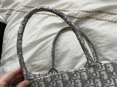 Christian Dior Large Book Tote Bag Grey Canvas | eBay