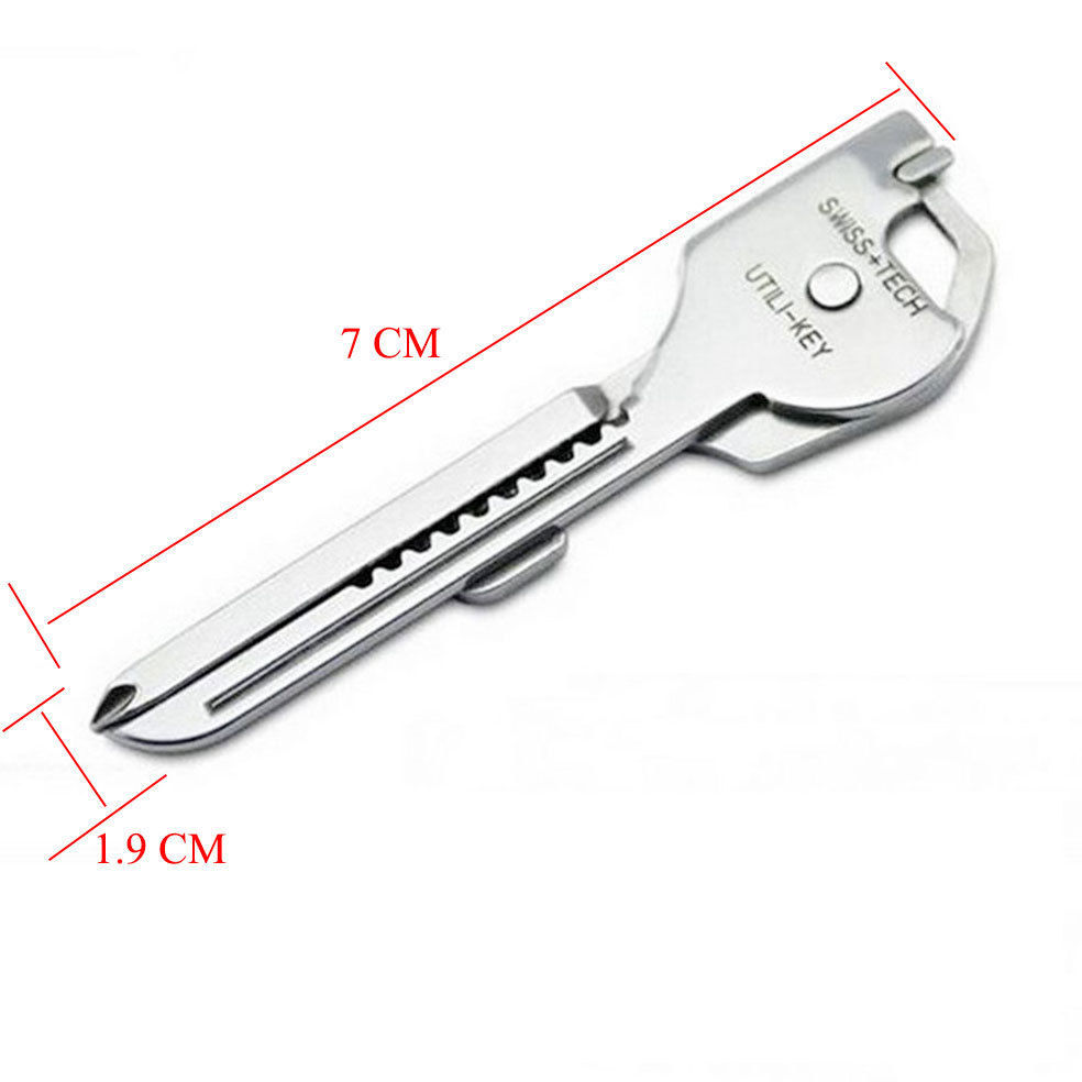 Swiss+Tech 6 In 1 Utili-Key Tool Keychain Keyring Multi-Function