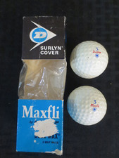1954 Dunlop Maxfli Green Vintage Golf Ball Pack/Sleeve  READ
