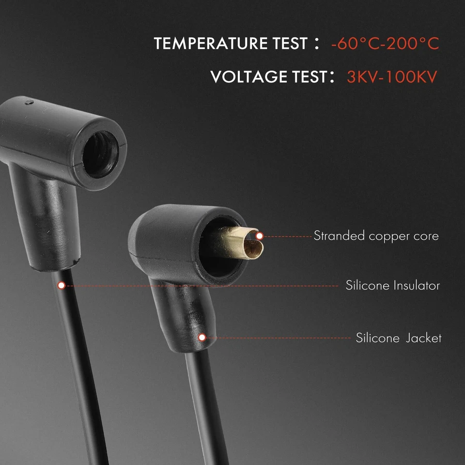 Nuevos juegos de cables de bujías de 7 piezas para Austin America 68-72 Marina 73-75 MG MGB 69-81 Foto 4 de 4