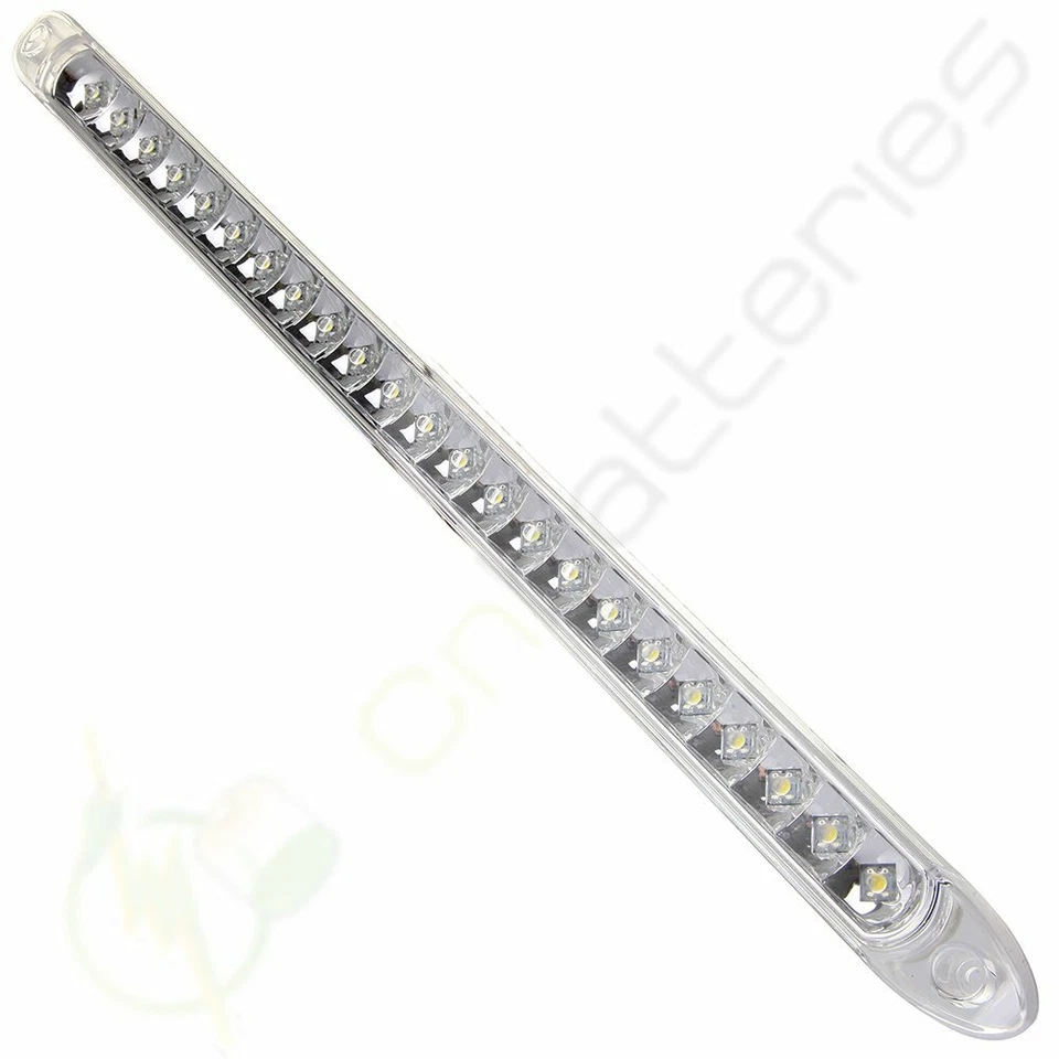 Barra de luz de freno resistente al agua para remolque 2x 17" blanco 23 LED para camión Foto 3 de 4