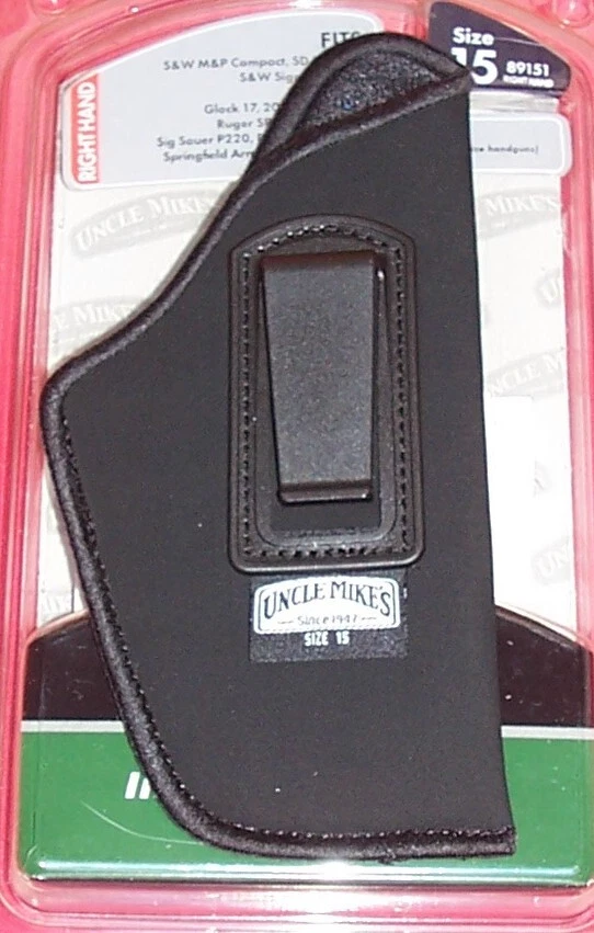 IWB Large Frame Auto Pistol Holster 3.75” 4.5 Barrel Colt fits Glock Uncle Mikes - Image 2 of 4