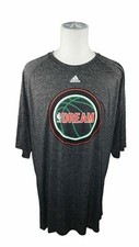 ADIDAS NBA DREAM climalite SHIRT XLT BLACK WASH TEE T-SHIRT NEW NO TAGS 4740