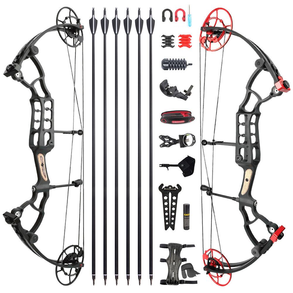 Compound Bow 40-70lbs Adjustable 340FPS Archery Fish Hunting Target Shoot TUOLU