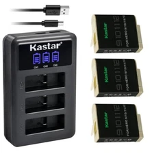 LED3 Charger & 3 battery for Gopro HERO12 Black HERO11 HERO10 HERO9 ADBAT-001