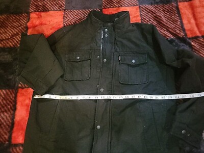 Nwt Levi's Jacket Mens LargeBlack  Lined Full Zip Coat Parka Outdoor