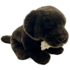 Chocolate Lab Realistic Plush Labrador Puppy Dog FAO Schwarz Stuffed Animal