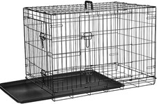 Amazon Basics Large Double Door Wire Dog Pet Crate 48x30x32.5 cage kennel LPUO