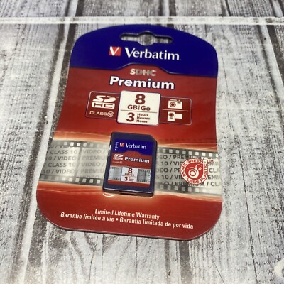 SDHC Card  Verbatim 8GB Class 6 96318 New NIP