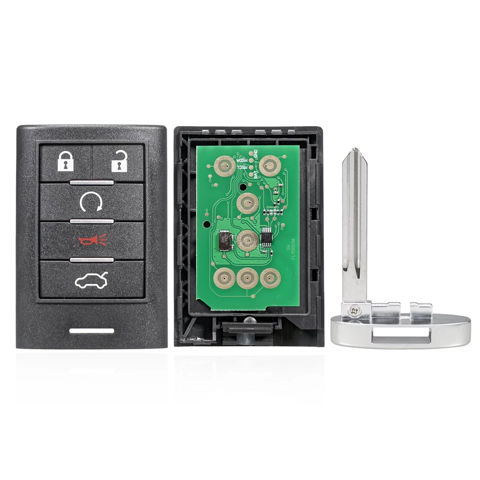 2 Replacement Remote Car Key Fob For 2008 2009 2010 2011 2012 2013 Cadillac CTS - Image 3 of 4