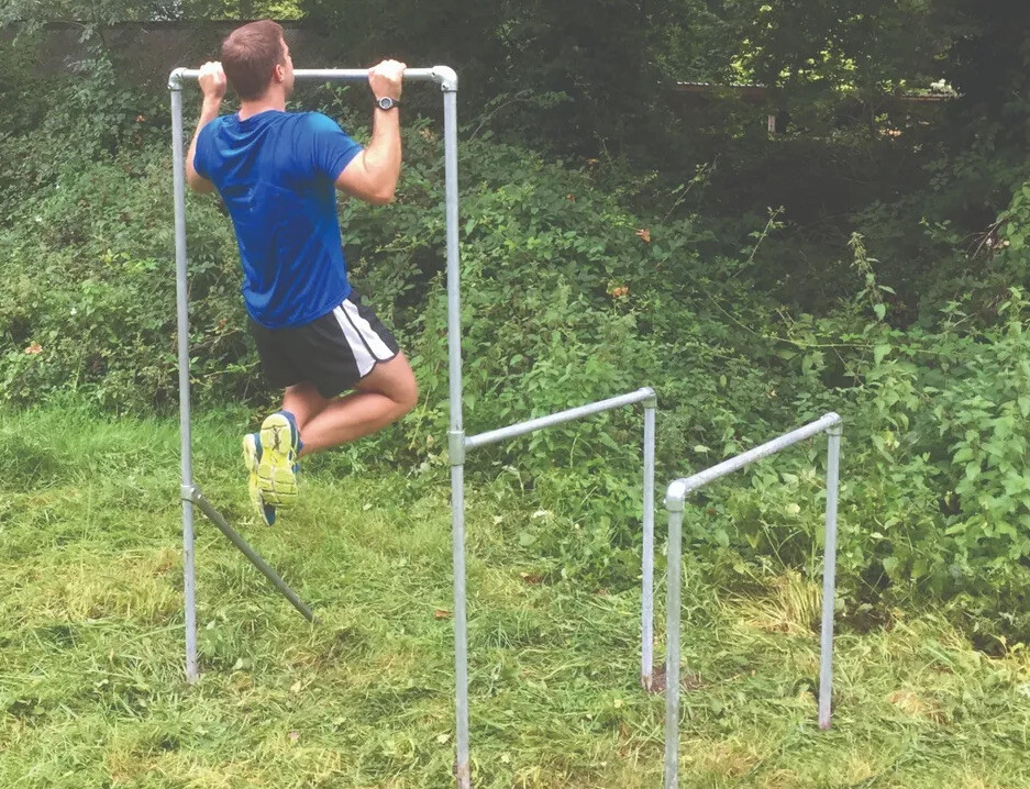 OUTDOOR GYM STATION PULL UP BAR CHIN UP DIPS FOR CALISTHENICS