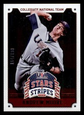 2015 USA Baseball Stars and Stripes Longevity Ruby #7 Andrew Moore /199