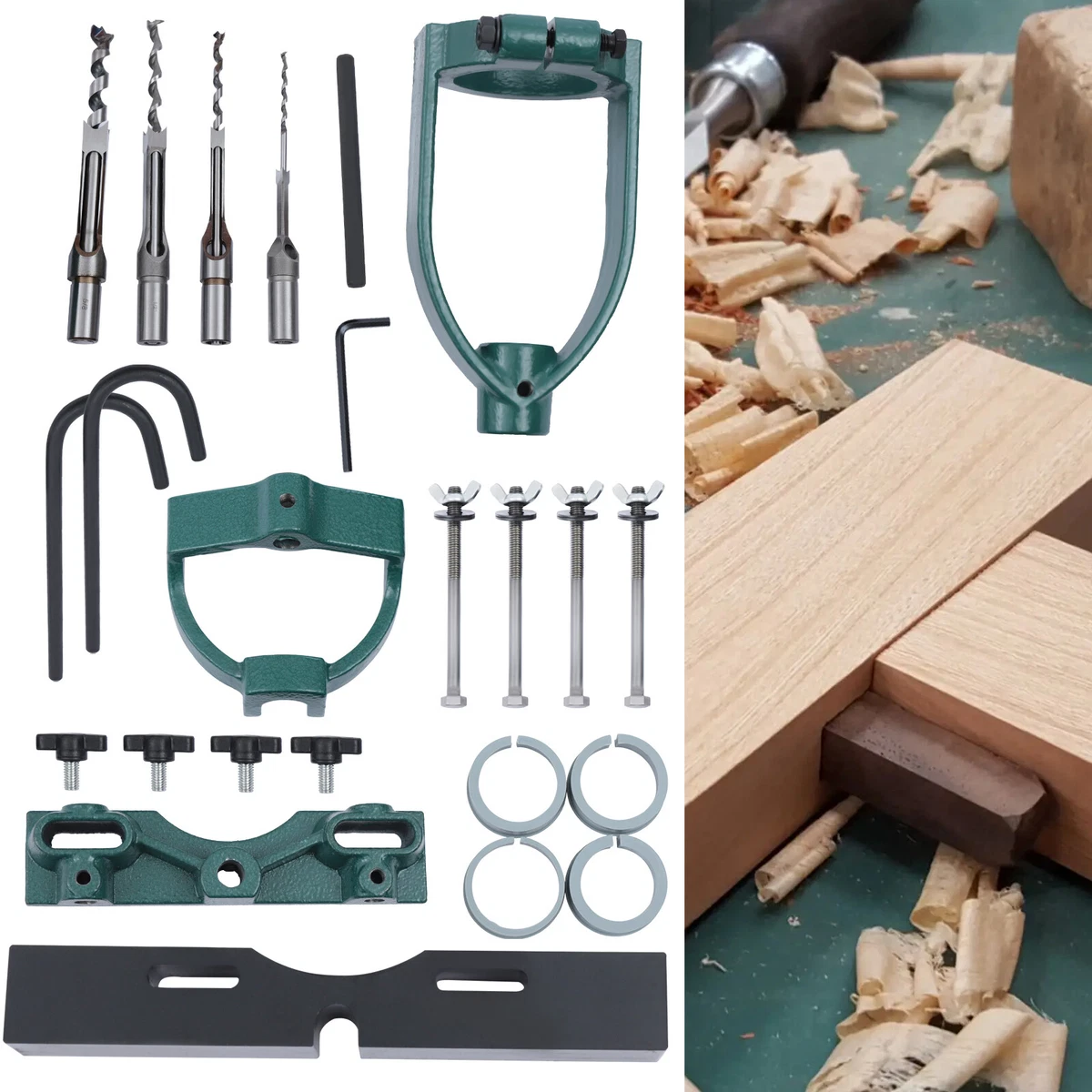 Mortising Kit Square Hole Drill Press Attachment Mortise Locator