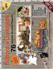 "76 Autumn Accent Project" Plaid Craft Project Booklet 8349 Halloween Thanksgivi