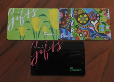 3 FENWICK UK GESCHENKKARTEN. KEIN WERT. SAMMLERARTIKEL SET 1