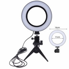 1Pc Gift Women LED Light Ring 6inch Aluminum PC For Selfie Take Photo Fill light