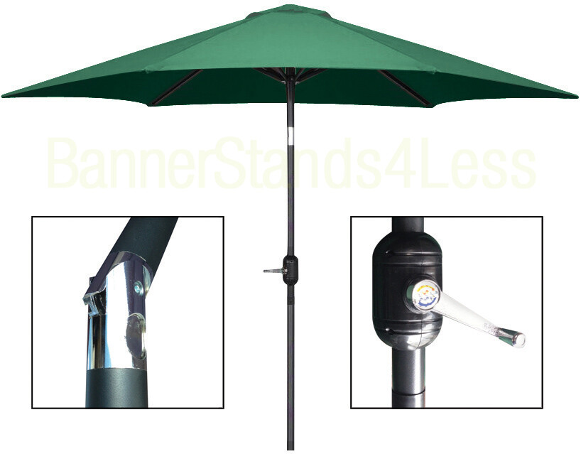 9 ft. aluminum market crank and tilt patio umbrella in Ruby Red Designed for outdoor conditions 9 Ft. Aluminum Market Crank