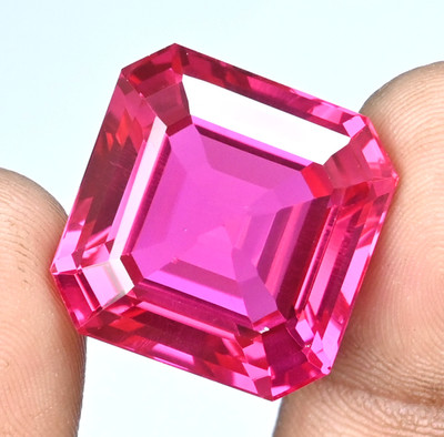 66.20 Ct Natural Mogok Pink Ruby Emerald Shape Certified Flawless Loose Gemstone