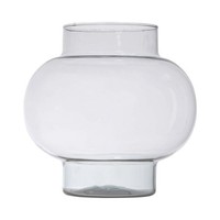 INNA-Glas Blumenvase Rainiero, Recycelt, Klar, 19Cm, Ø19Cm