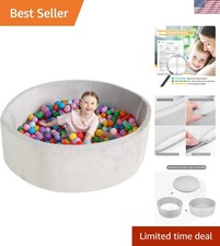Extra Large Foam Ball Pit for Toddlers, 47x14 inch Soft Baby Ball Pit with Wa...
