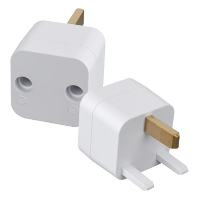 BTFO 2 Stück Erdungsstecker Adapter, Schutzkontaktsteckdosen Adapter weiß 
