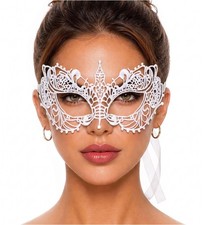 White Masquerade Mask for Women - Lace Masquerade Masks for Masquerade Party,...