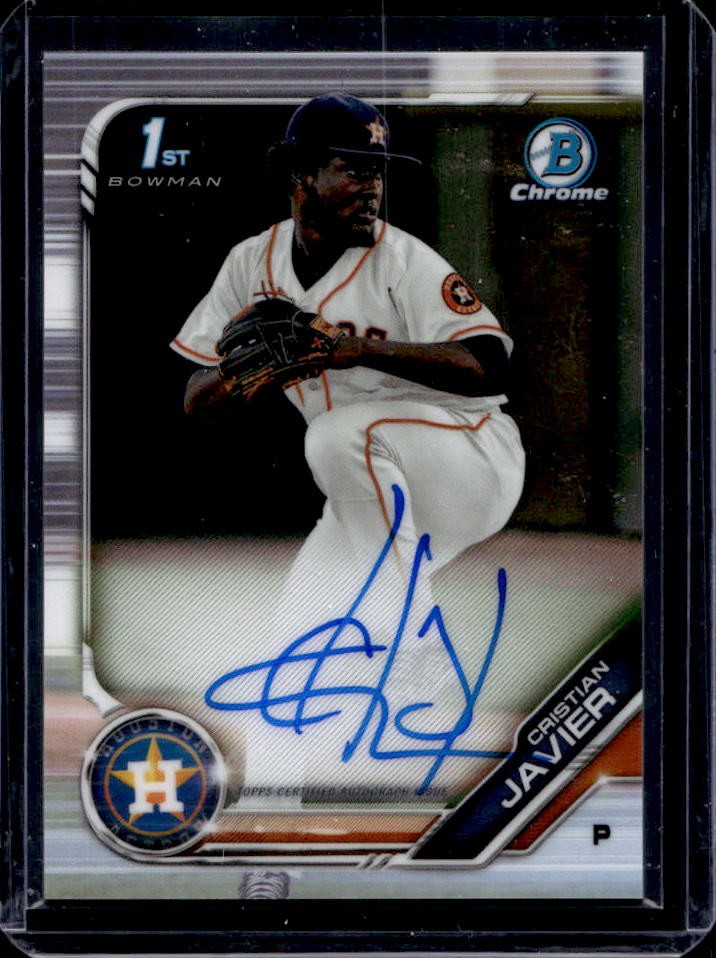 2019 Bowman Chrome Cristian Javier Auto 1st #CPA-CJ Astros