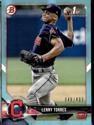 2018 Bowman Draft Lenny Torres 1st Sky Blue /499