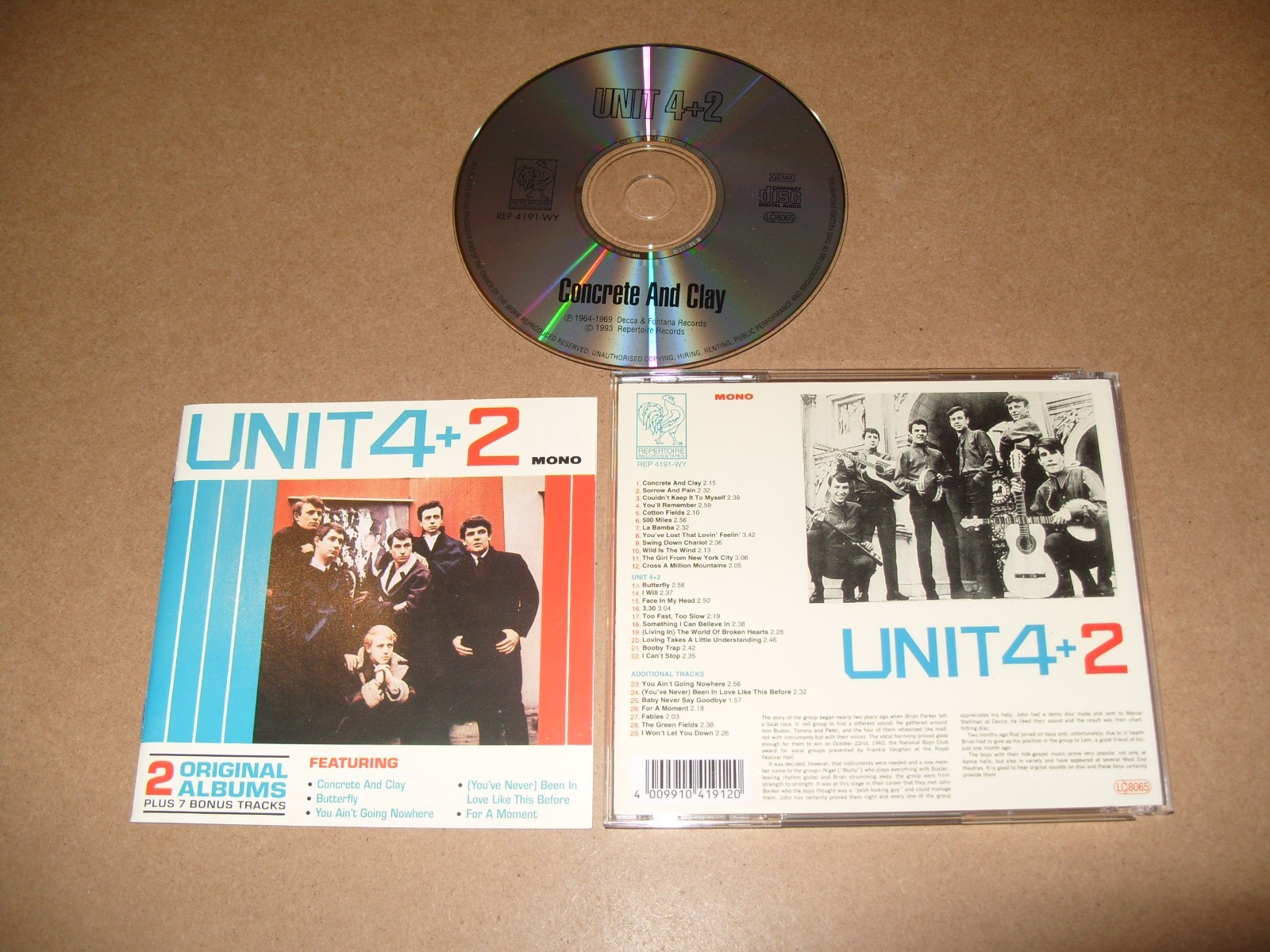 Concrete and Clay/Unit 4+2 by Unit 4+2  (1993) CD + INLAYS EX/NM CONDITION. (M6)