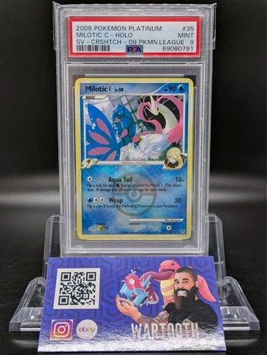 PSA 9 Milotic C #35 Crosshatch Holo League Promo Supreme Victors Pokemon 2009