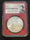 1881-S Morgan Silver Dollar MS65 NGC - American Red Cross Label