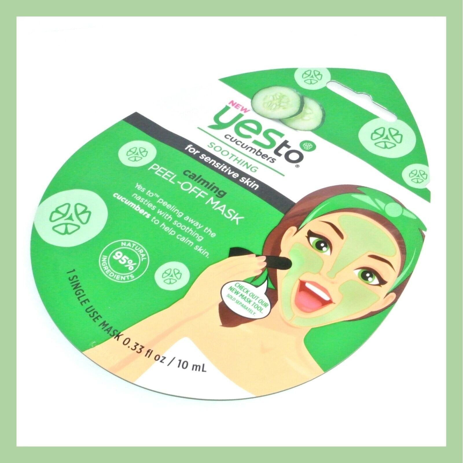 3 x Успокаивающая маска для снятия кожуры с огурцов Yes To Cucumbers успокаивающая чувствительную кожу 1 маска 1990₽