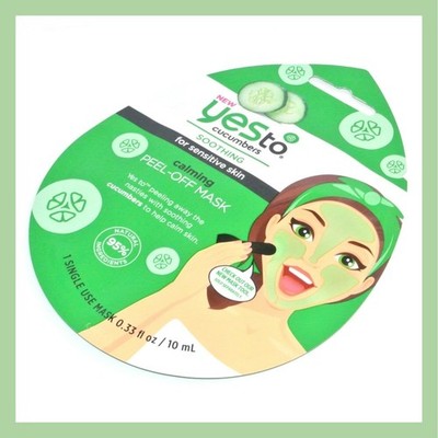 3 x Yes To Cucumbers Calming Peel-off Mask Soothing Sensitive Skin 1 mask
