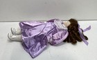 Porcelain Doll Marked Flannine Lee 19 Inch Purple Satin Dress — photo 6