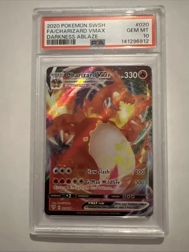 Pokémon TCG Charizard VMAX Swsh03 Darkness Ablaze 020/189 Holo PSA 10