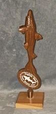 Dogfish Head Tap Faux Wood Grain Tap Handle Knob With Stand 12"