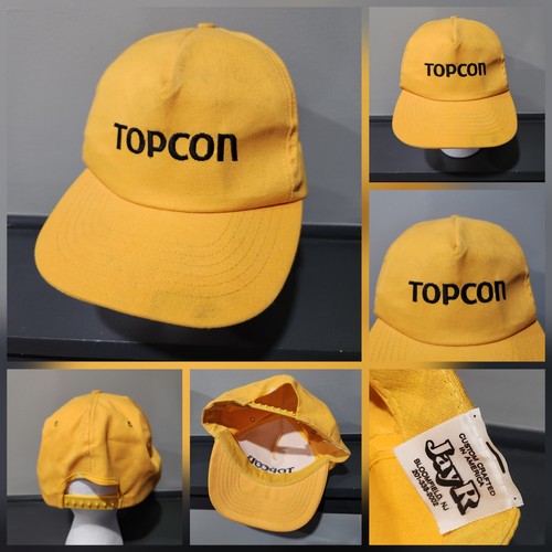 VTG Topcon Laser Inspection Measurements Yellow Snapback Hat Cap USA Made