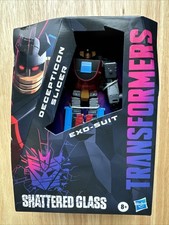 Hasbro Transformers Shattered Glass Decepticon Slicer Exo-Suit &  Comic Book New