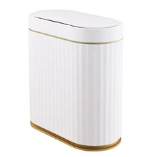 ELPHECO Bathroom Trash Can with lid 2.5 Gallon Waterproof Motion Sensor Waste...