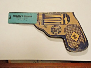 RARE Tin & Paper Clicker Toy Texas Ranger Repeater Gun Sciandra's Toyland