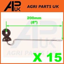 15 x Offset Long Distance Ring Screw Insulators Electric Fence Poly wire Rope