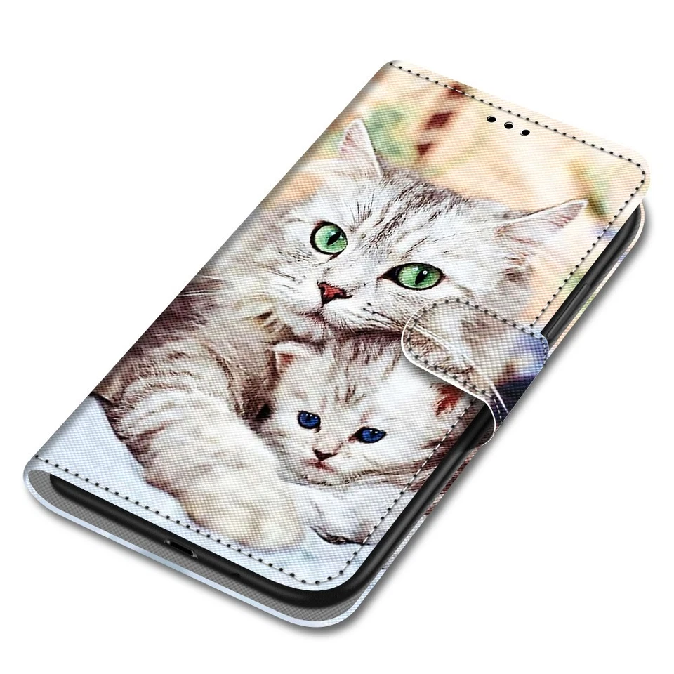Funda Cartera Gatos Para Samsung iPhone Xiaomi OPPO Redmi Motorola Sony Honor Google Foto 2 de 4