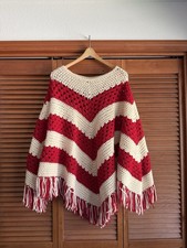 Granny Core Vintage Hand Knit/crochet Rid And...