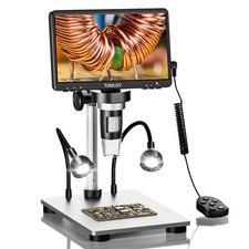 TOMLOV DM9 7" LCD Microscopio Digitale 1200X, Fotocamera 1080P da 12MP per Monet